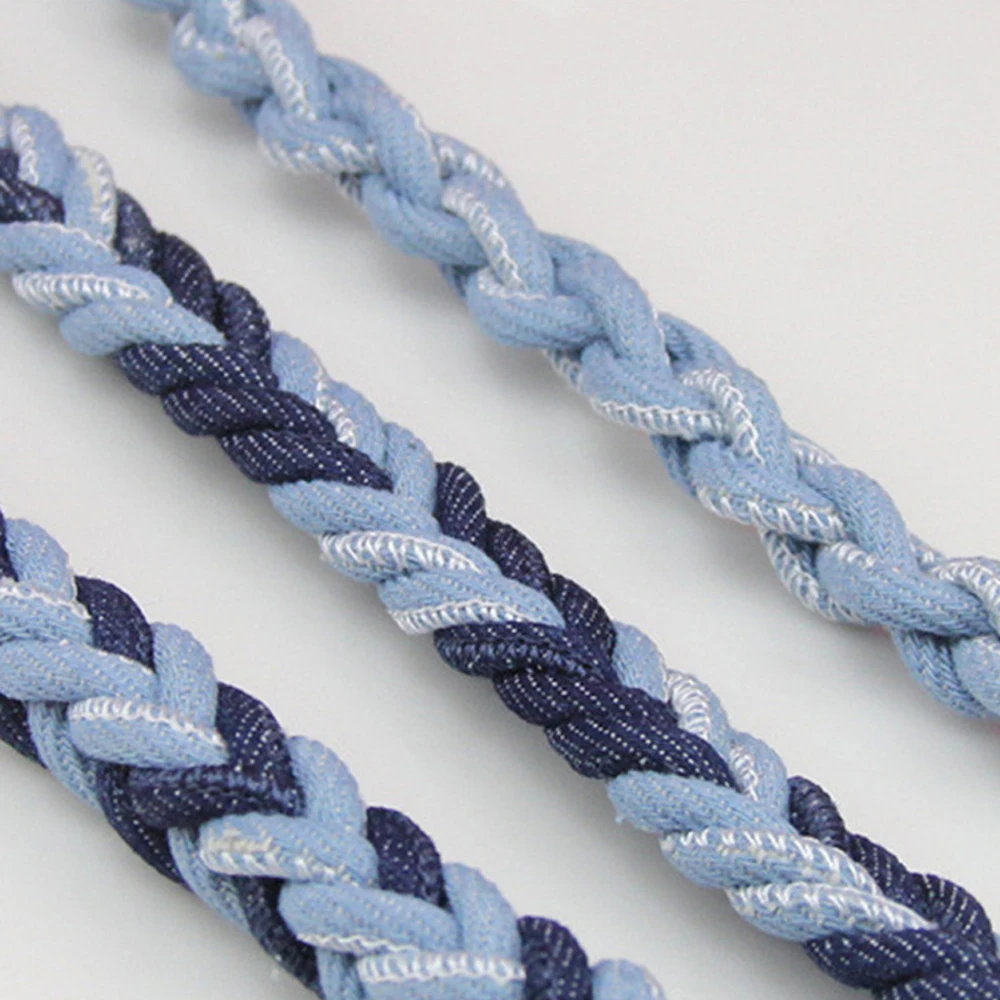 2 Meter Denim-Seil 4/5/6/8mm Rundseil Denim-Gurt DIY Taschengurt Bastelzubehör Halsketten- und Armbandherstellung Kleidungsdekoration – Detail 8