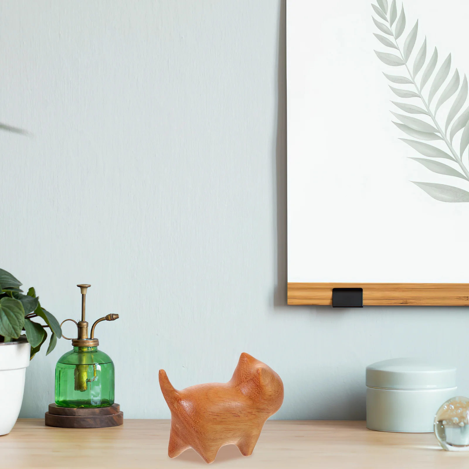 

Home Wooden Ornaments For Crafts Decor Small Cat Home Ornament Ornament Cat Wood Carving Animal Sculpture Kitten