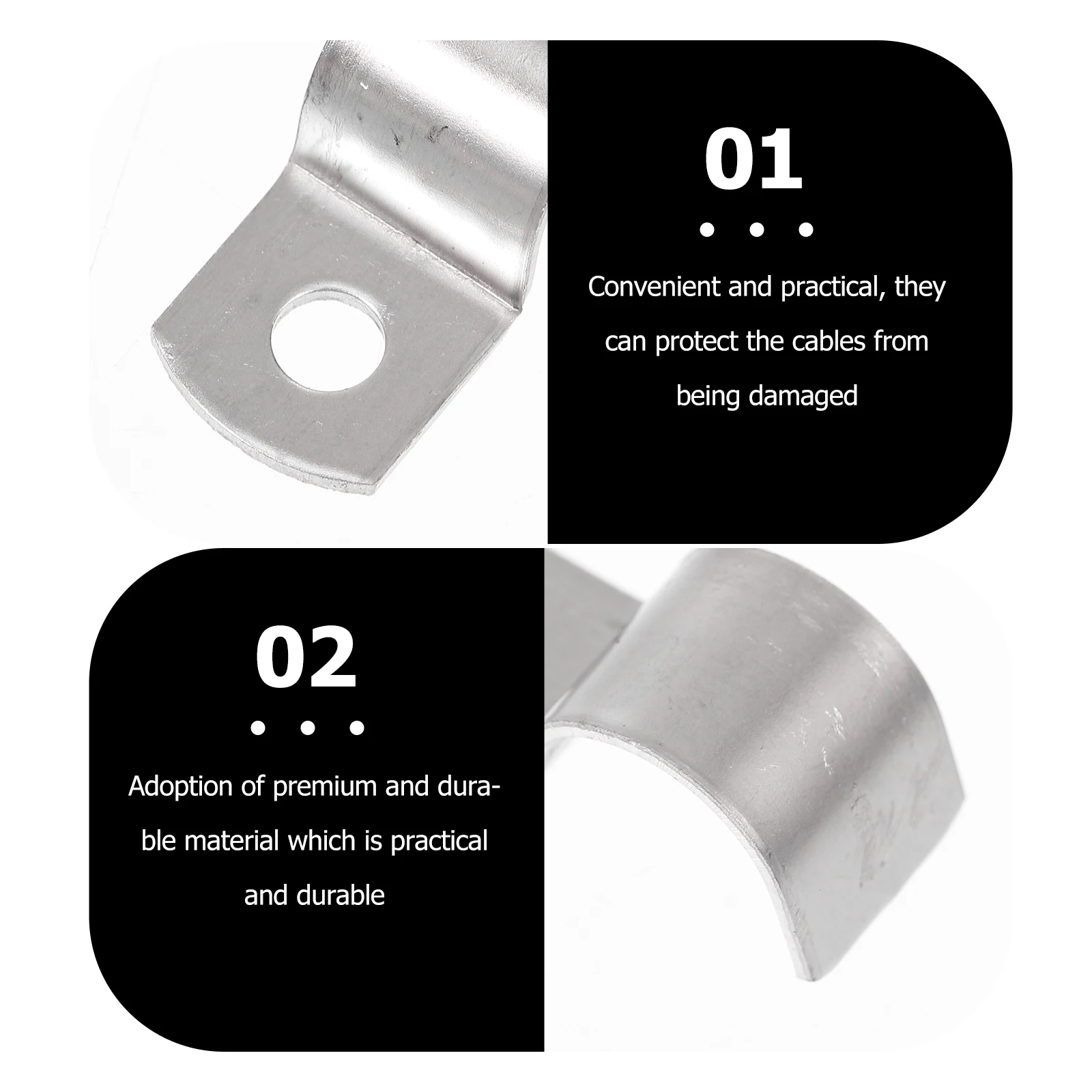 

100pcs Wall Cable Organizers Simple Durable Cord Fixing Holder Wire Organizer Buckle Sturdy Cable Clips For Power Usb Audio