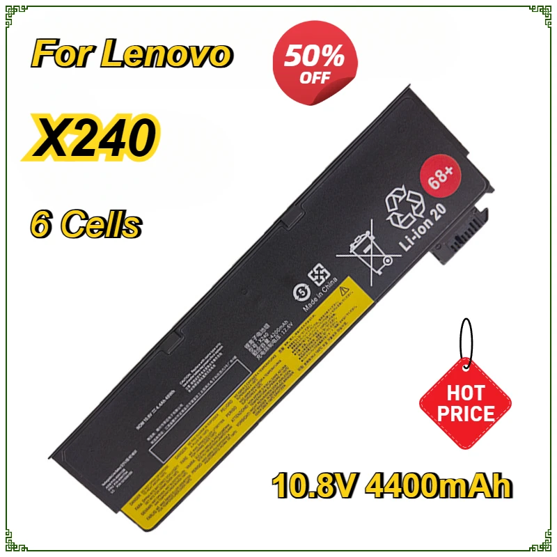 Laptop Battery for Lenovo Thinkpad X240 X240S X250 X270 X260  T450 T470P T440S K2450 W550S 45N1738 45N1136 68+ 6 Cells