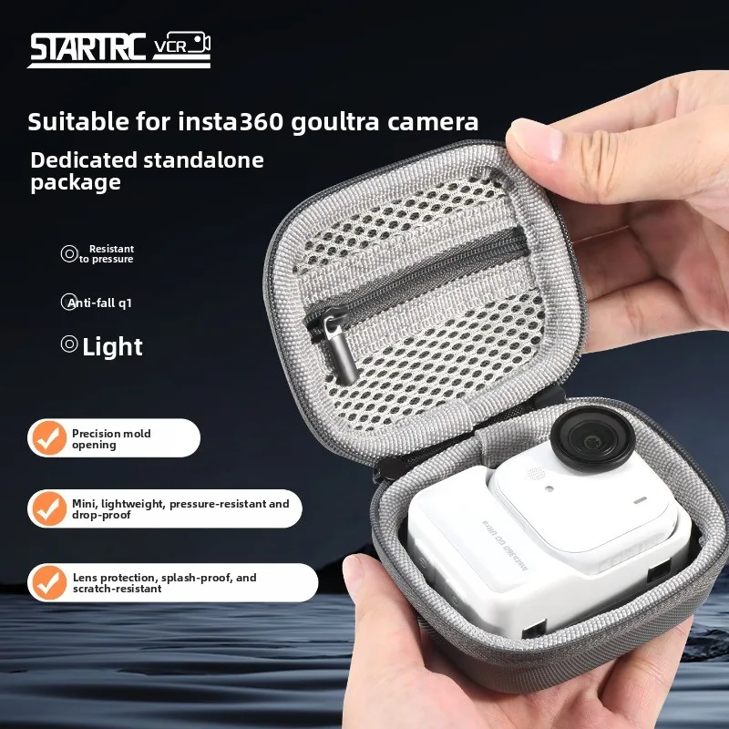 

Suitable For Insta360 Go Ultra Portable Storage Bag Mini PU Handbag For Insta 360 Go Ultra Camera Accessories