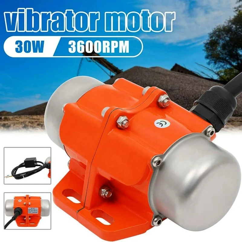 Concrete Vibrating Vibrator Motor Concrete Vibrator Waterproof Vibrating Motor 30W 110V 3600Rpm For Shaker Table Accessories