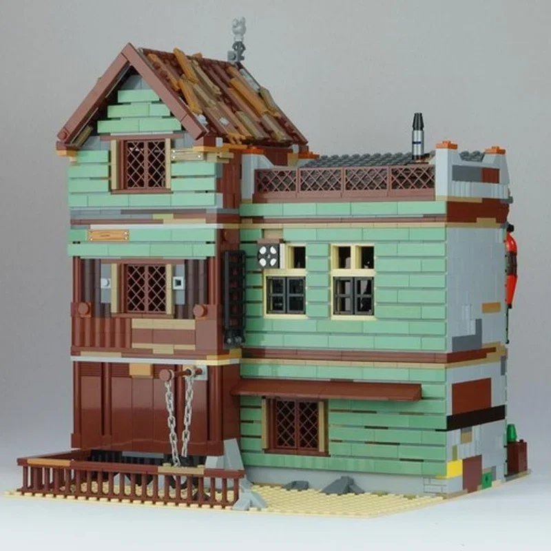 1991 elementów MOC Modularny Sklep z Przynętami i Artykułami Spożywczymi Model do Składania Klocki Prezent na Boże Narodzenie Pomysł DIY Zabawka Edukacyjna dla Dzieci