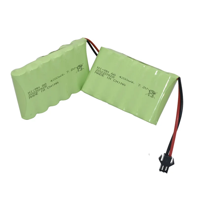 7.2v 4200mah ni-mh aa 7.2v bateria recarregável para rc carro rc caminhão rc barco rc tanques robô arma atualizar 3000 3500mah