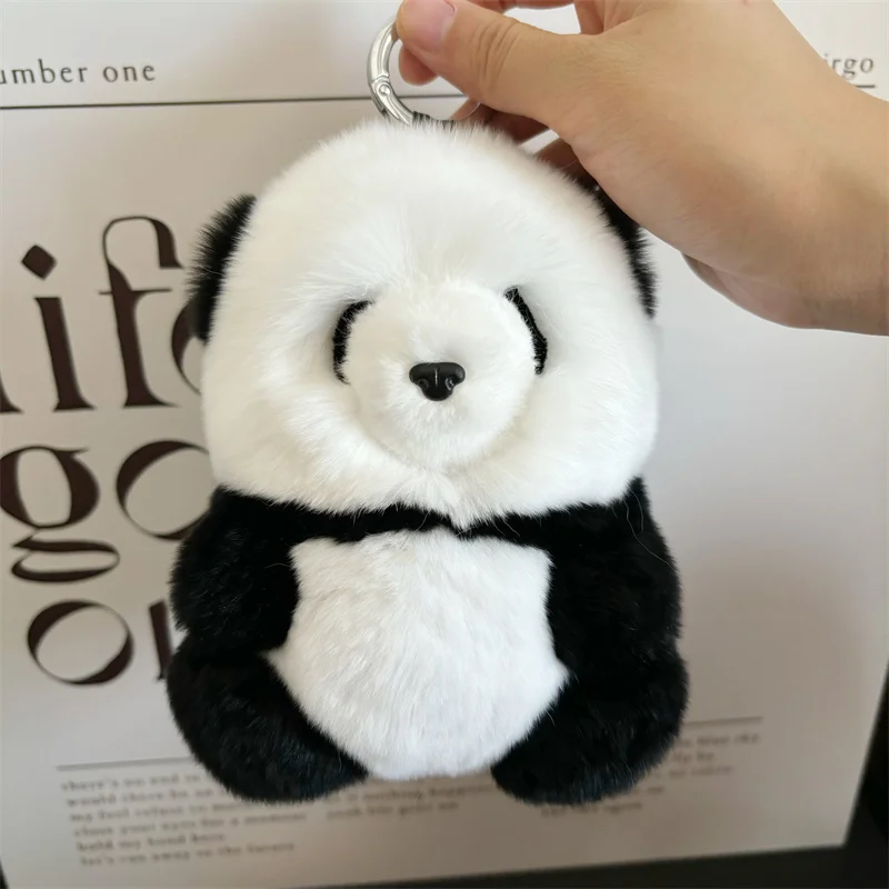 15cm Cute Pansa Plush Keychain Kawaii Soft Styffed Animal Keychain Plushie Doll Bag Pendant Panda Keyring School Bag Accessories