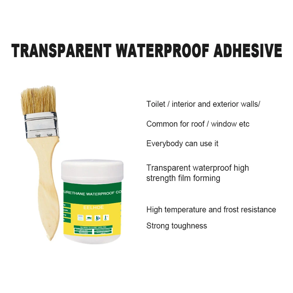 Transparent Waterproof Coating Sealant Agent Wall Leak Repair Material Invisible Glue For Roof Leakage Crack Seepage 30/300g image 5