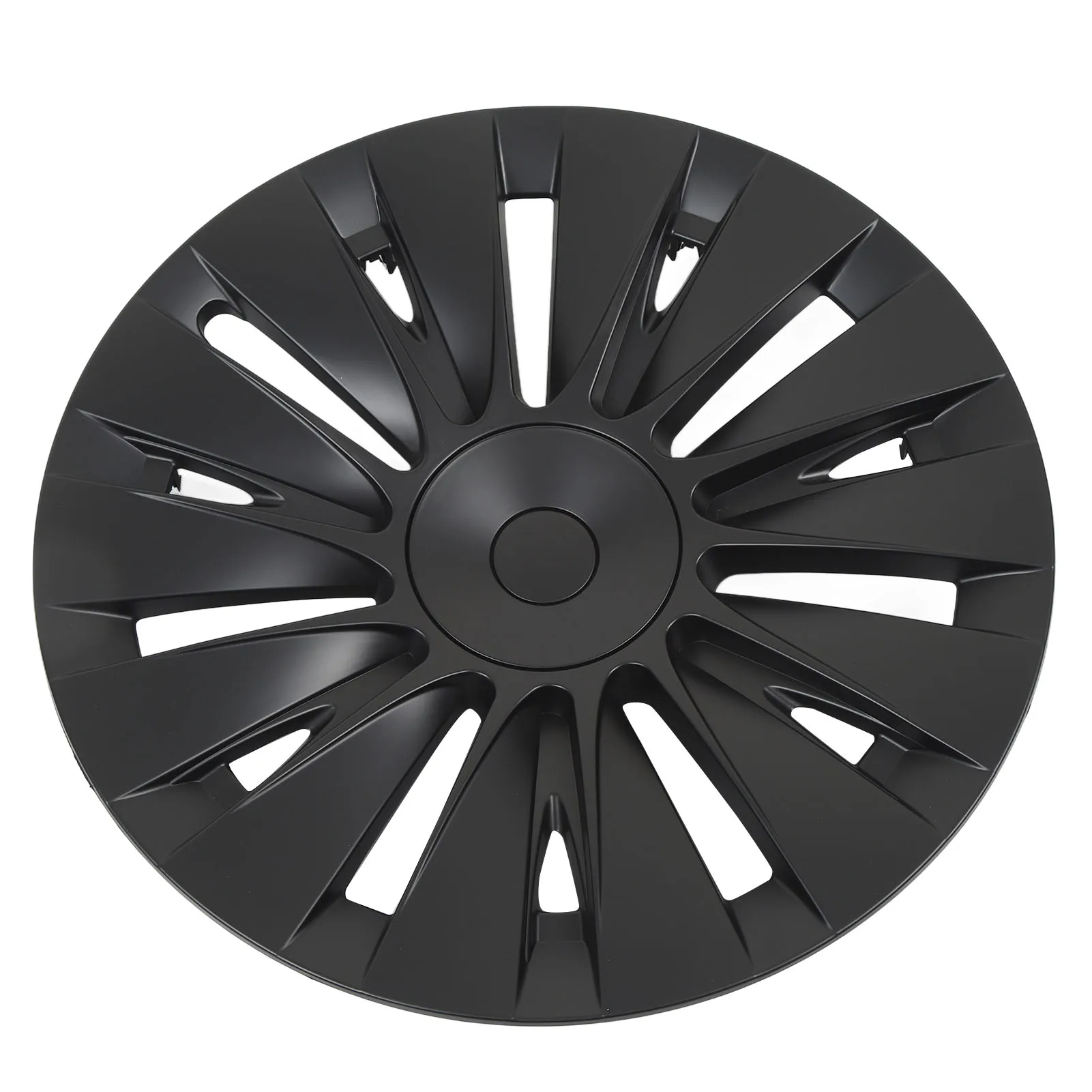 4PCS 19in Wheel Hub Cap Matte Black Sporty Wheel Rim Cover Replacement For Model Y 2020 to 2023