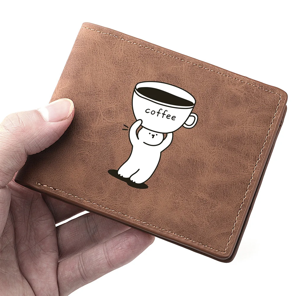 Simple Double-sided Folding Men's Wallet Made of High-quality PU Leather with Multiple Card Slots for Men