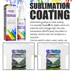 Sublimation Coating Spray Color 3.38oz Sublimation Fluid Spray for Cotton T Shirts Polyester Wood Tote Bag Pillows
