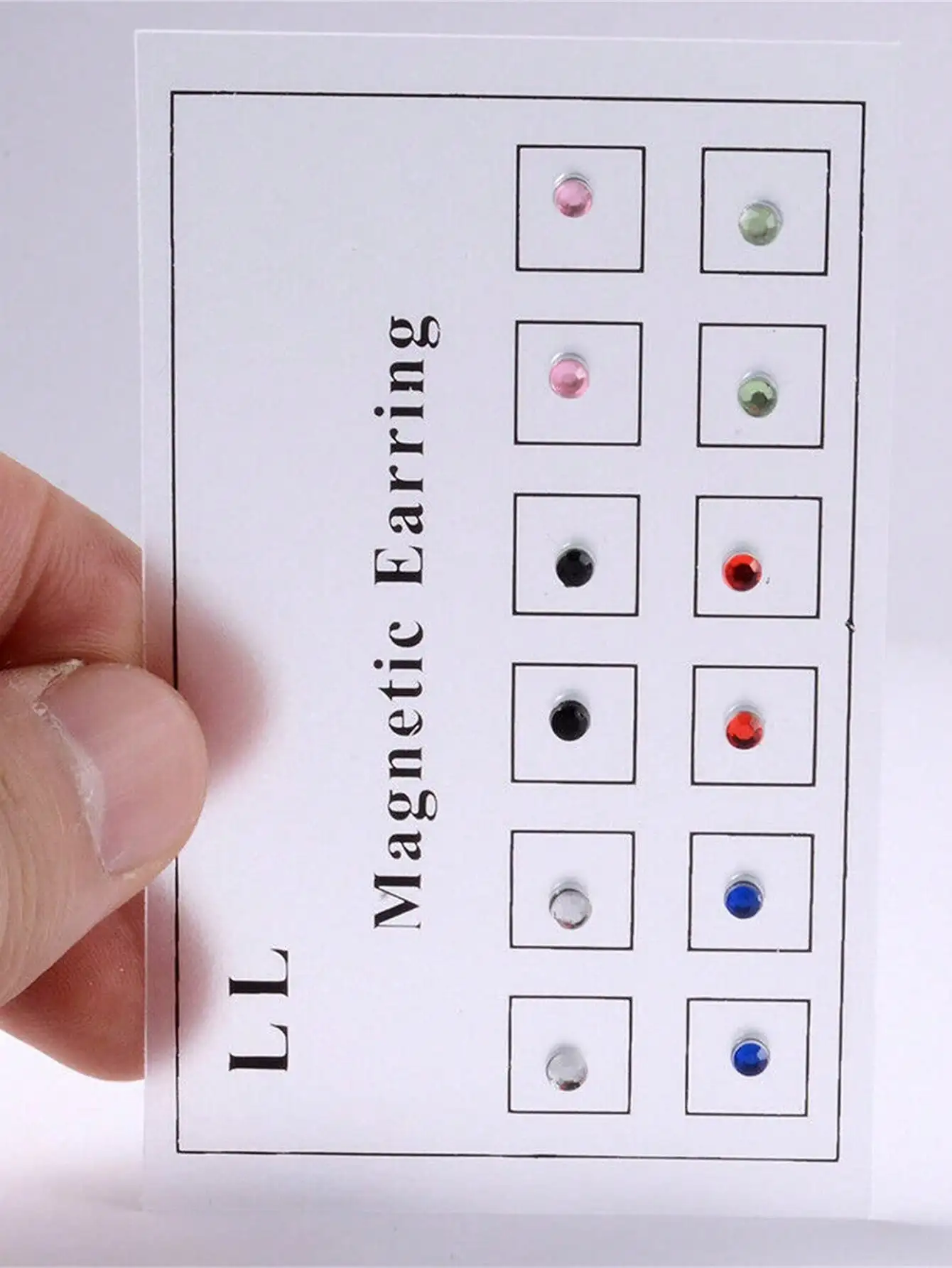 12PCS Crystal Magnetic Stud Earrings Set, Non-Piercing Jewelry