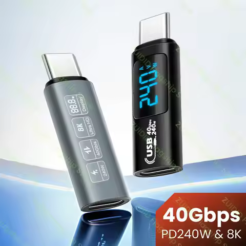 LED Display PD240W USB4.0 40Gbps Type C to C Adapter 8K@60Hz 5A Fast Charging Cable for MacBook Pro PS5 Nintendo Switch Galaxy