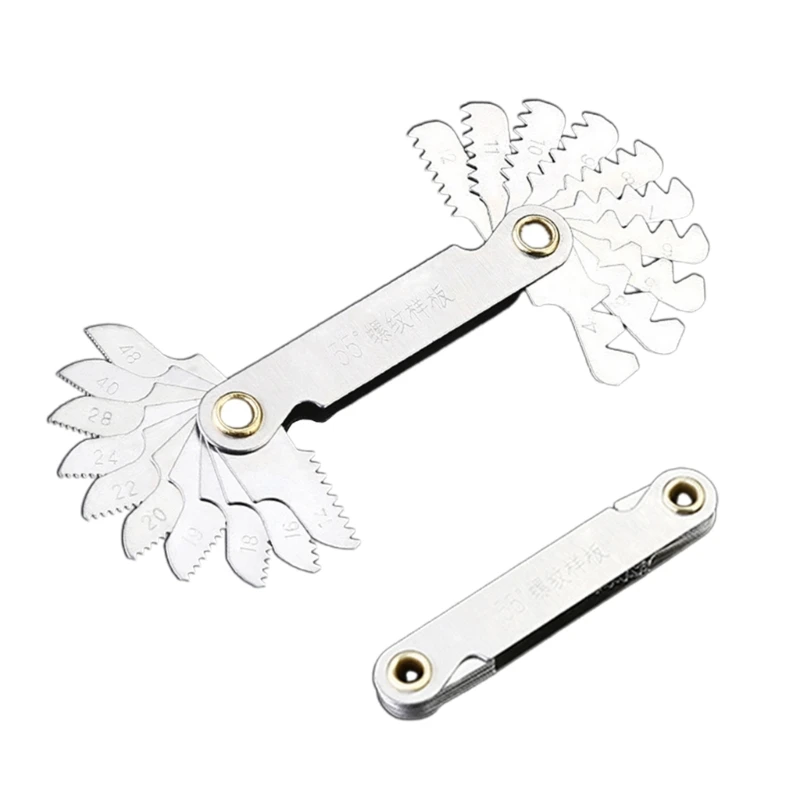 55 60 Degree Gear Tooth Screw Gauges Carbon Steel Lathe Combination Tool Dropship