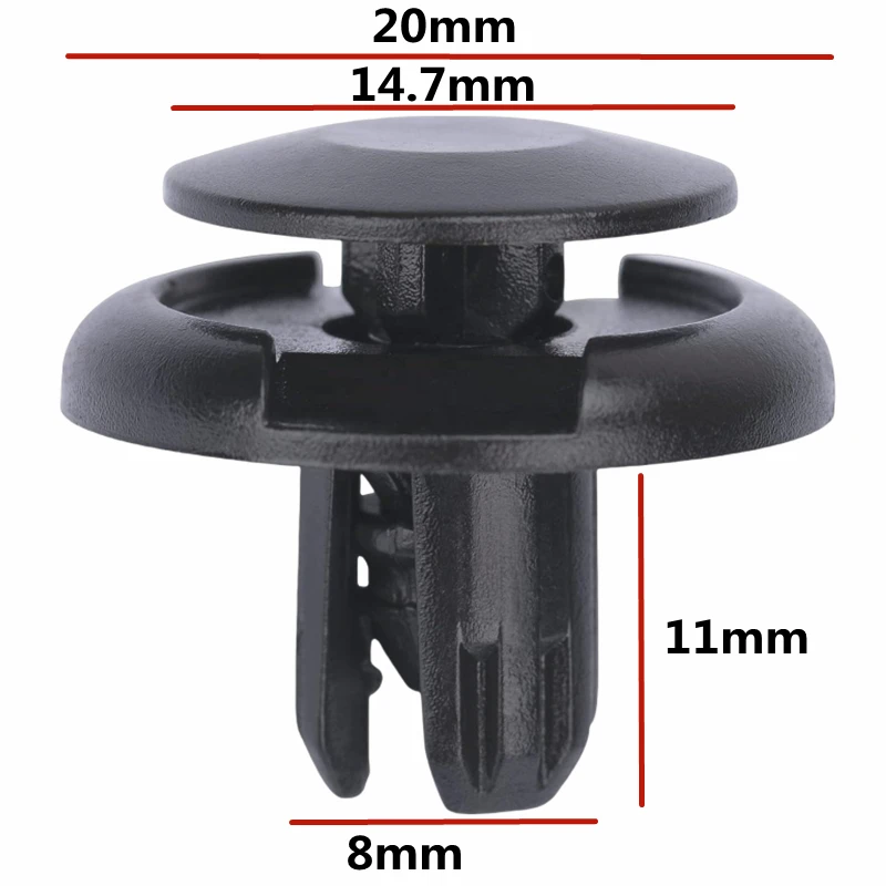 

20Pcs For 8mm Hole OE: 91512-SX0-003 Auto Bumper Retainer Fasteners Car Fender Clips Auto Trim Panel Clip B14