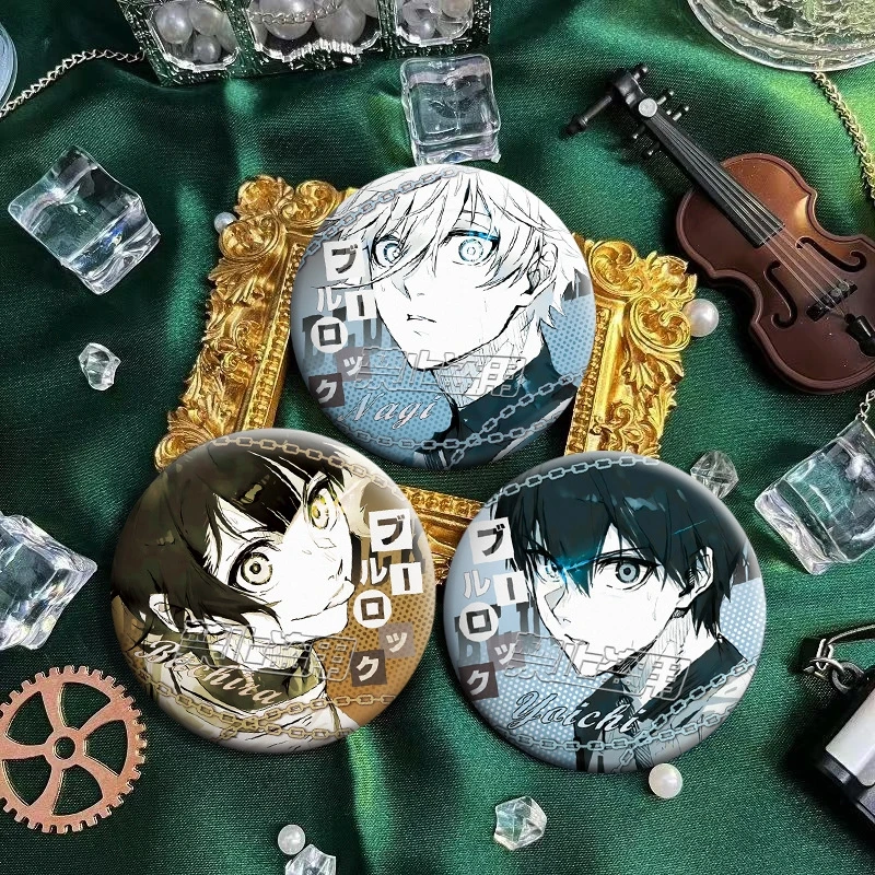 

Anime BLUE LOCK Isagi Yoichi Chigiri Hyoma Nagi Seishiro Rin Itoshi Cosplay Reflect Light Badge Halloween Gift Brooch Pendant