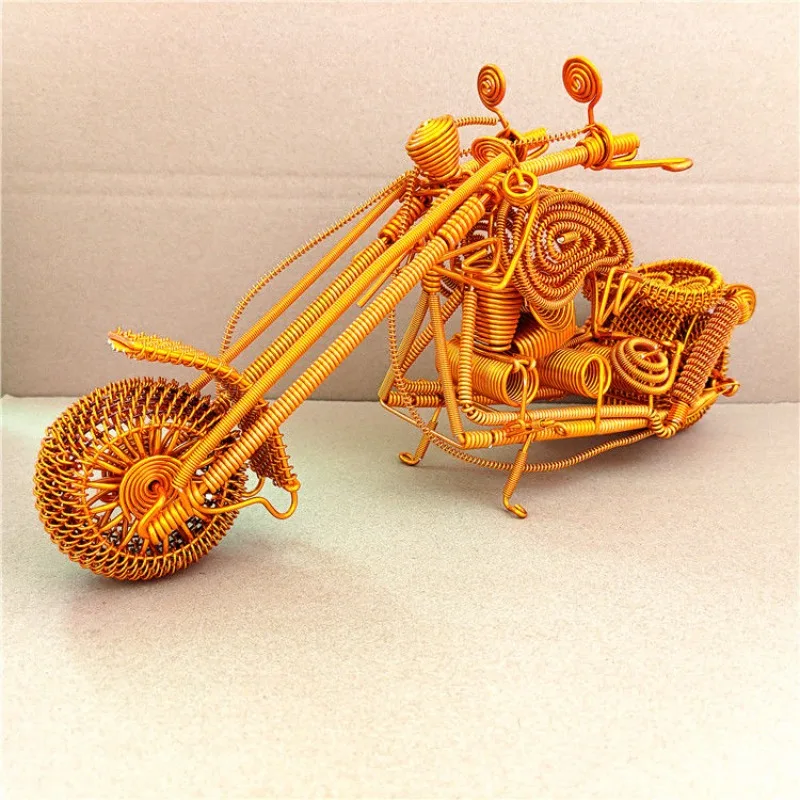 

Super motorcycle Colorful aluminum wire crafts Motorcycle ornaments Decoration DIY handmade modeling