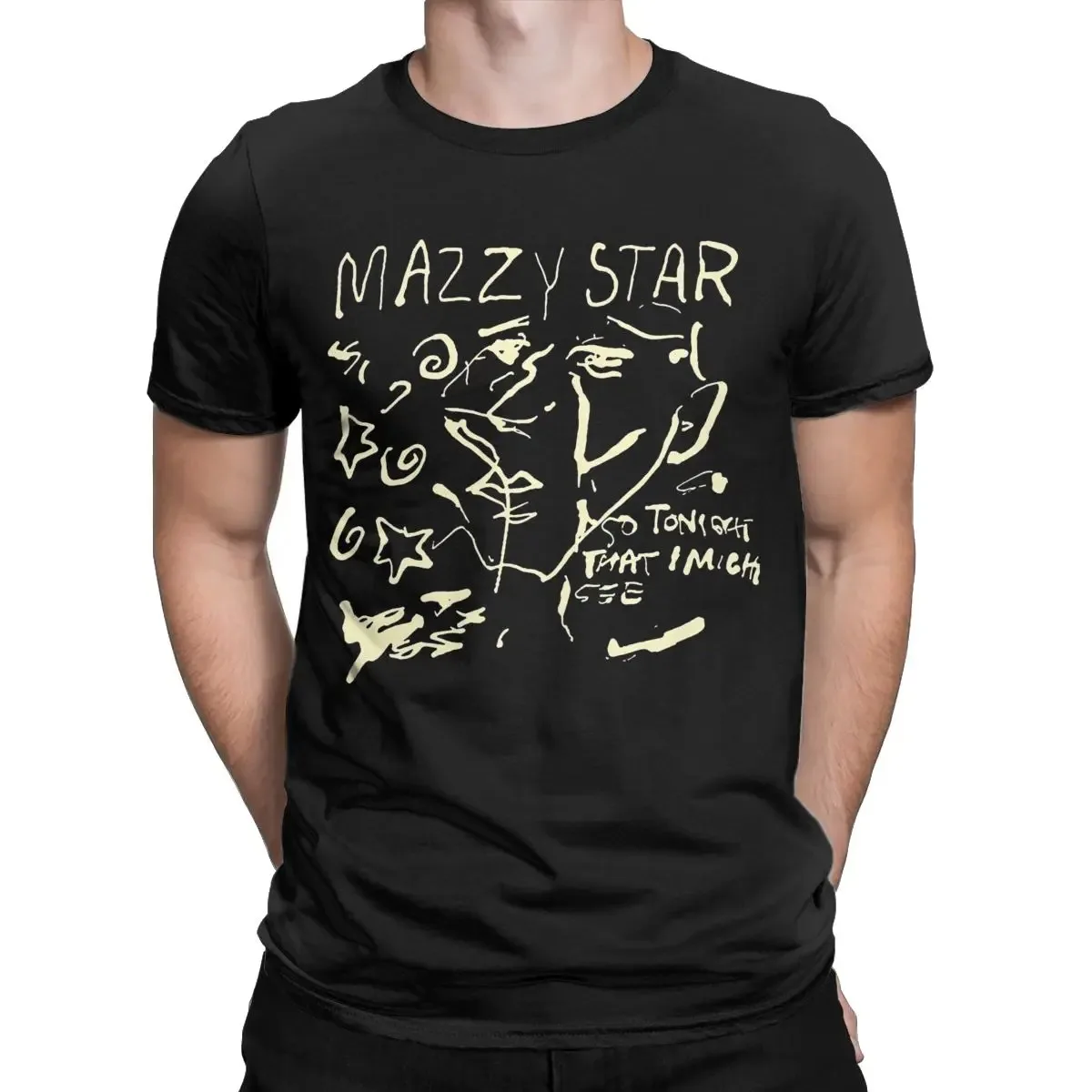 Men T-Shirt Mazzy Star Leisure Cotton Tee Shirt Short Sleeve Band Music T Shirts Crew Neck Clothes Classic T Shirt Oversized