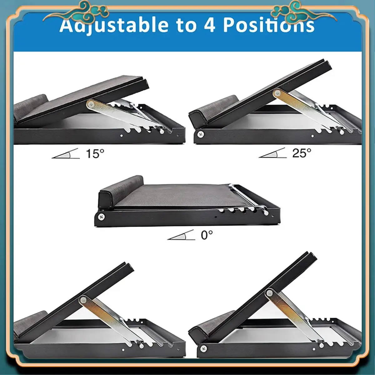 Latest Professional Steel Slant Board With Heel Support & Movable Full Non-Slip Surface, Calf Stretcher,(500 LB Capacity)