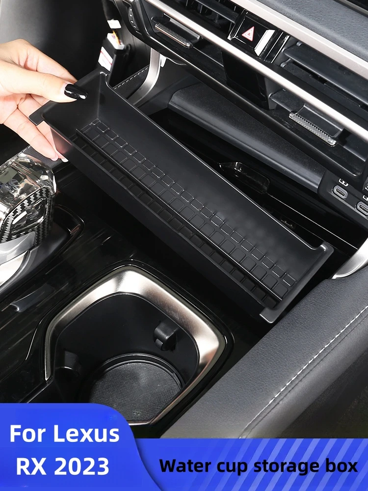 

Center Console Water Cup Storage Box ABS Car Organizer Tray for For Lexus RX350h RX500h/450h 2023 Accessories
