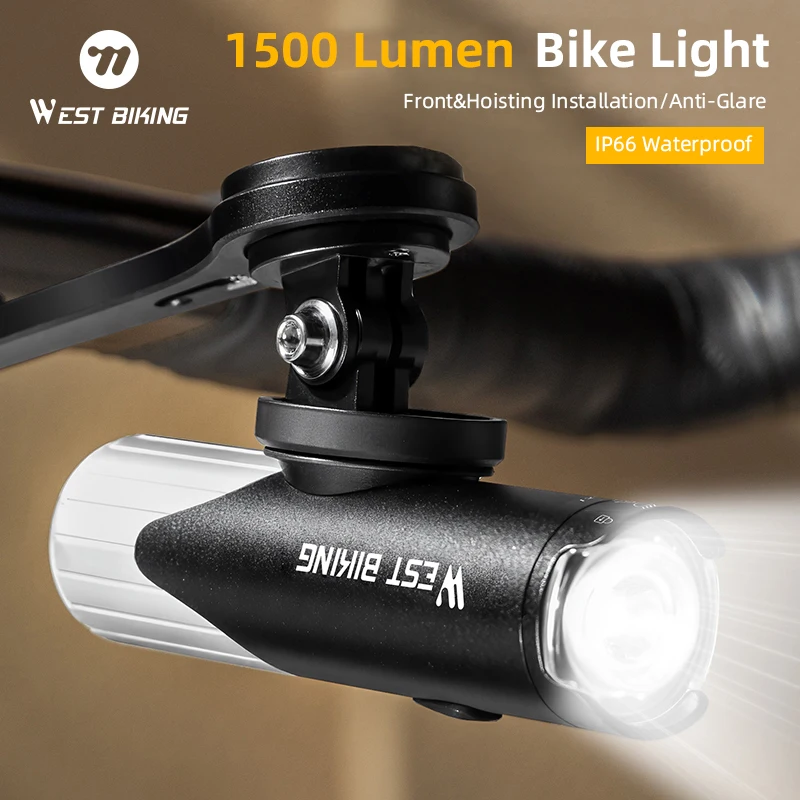 

WEST BIKING Bike Light Large Battery Anti-Glare Bicycle Front Light High Brightness Waterproof Road Cycling Night Safety Light