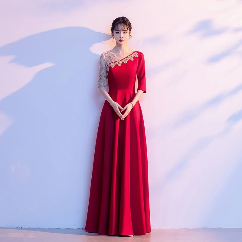 

Adult evening dress choir performance costume temperament conductor costume female long skirt