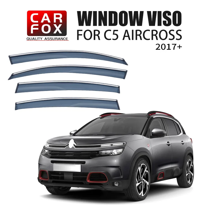 

Для CITROEN C5 AIRCROSS 2017-2022: Дефлекторы окон, ветровики, навесы для боковых стекол, защита от дождя и солнца, аксессуары для стайлинга автомобиля