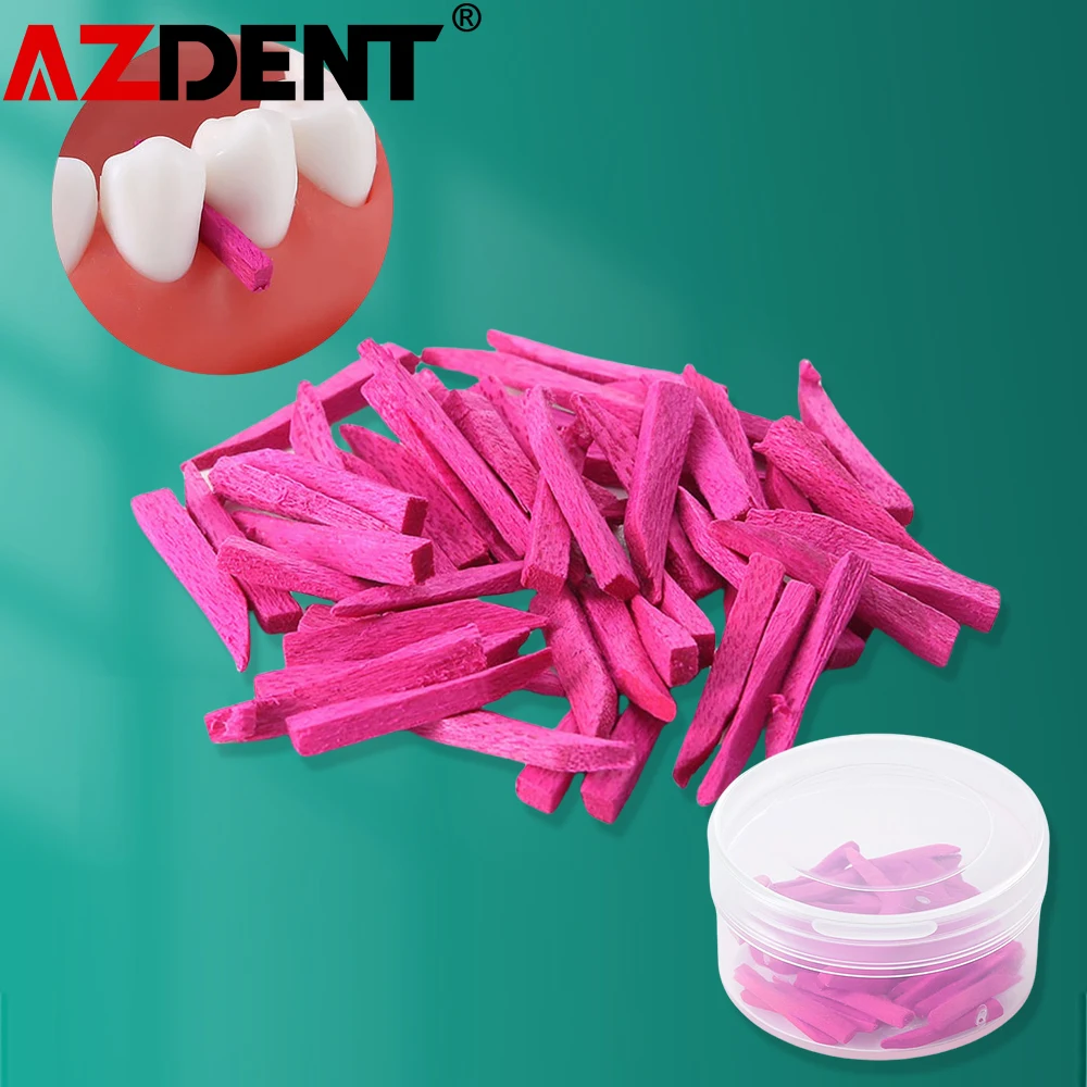 50 قطعة Azdent الأسنان الخشب أسافين خشبية الأسنان الفجوة إسفين مصفوفة مصفوفات السد مركب فاصل الأسنان أدوات العناية بالفم طب الأسنان