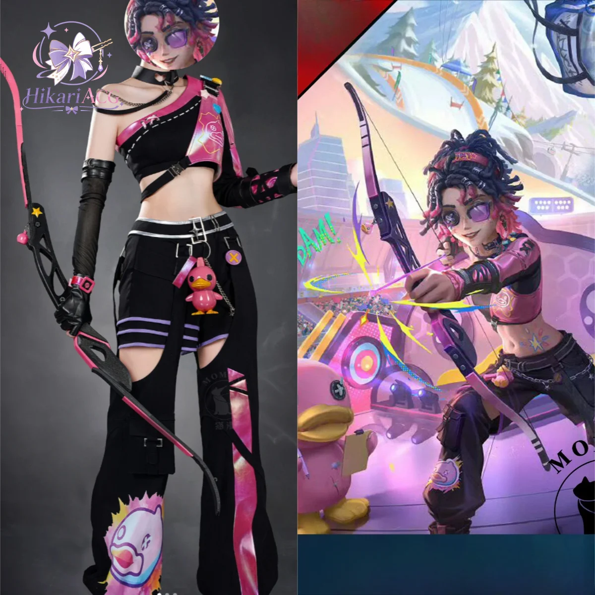 Anime Game Outfit Identity V Archer Pinky B.Duck Collab Cosplay Costume Full Set Game Character Uniform Halloween Carnival