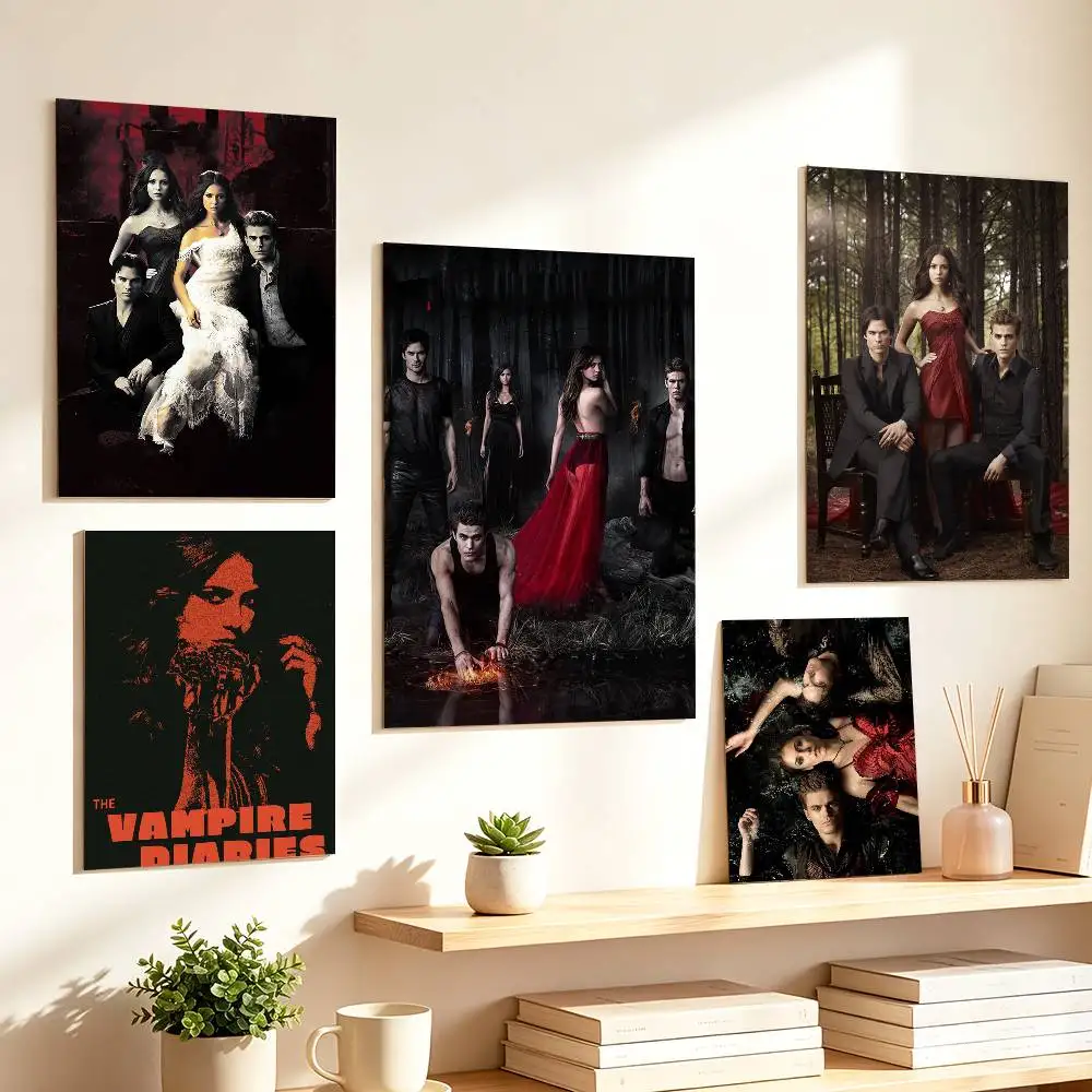 Dark Romance The V-Vampire Diaries Poster HD Self Adhesive Waterproof Wall Art Ideal for Home Office Dorm Gift