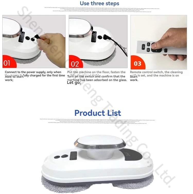 Window Cleaner Robot Window Robot For Inside And Outdoor High Floor Window Remote Control 2-4 Min/sqm Fast Cleaning Speed