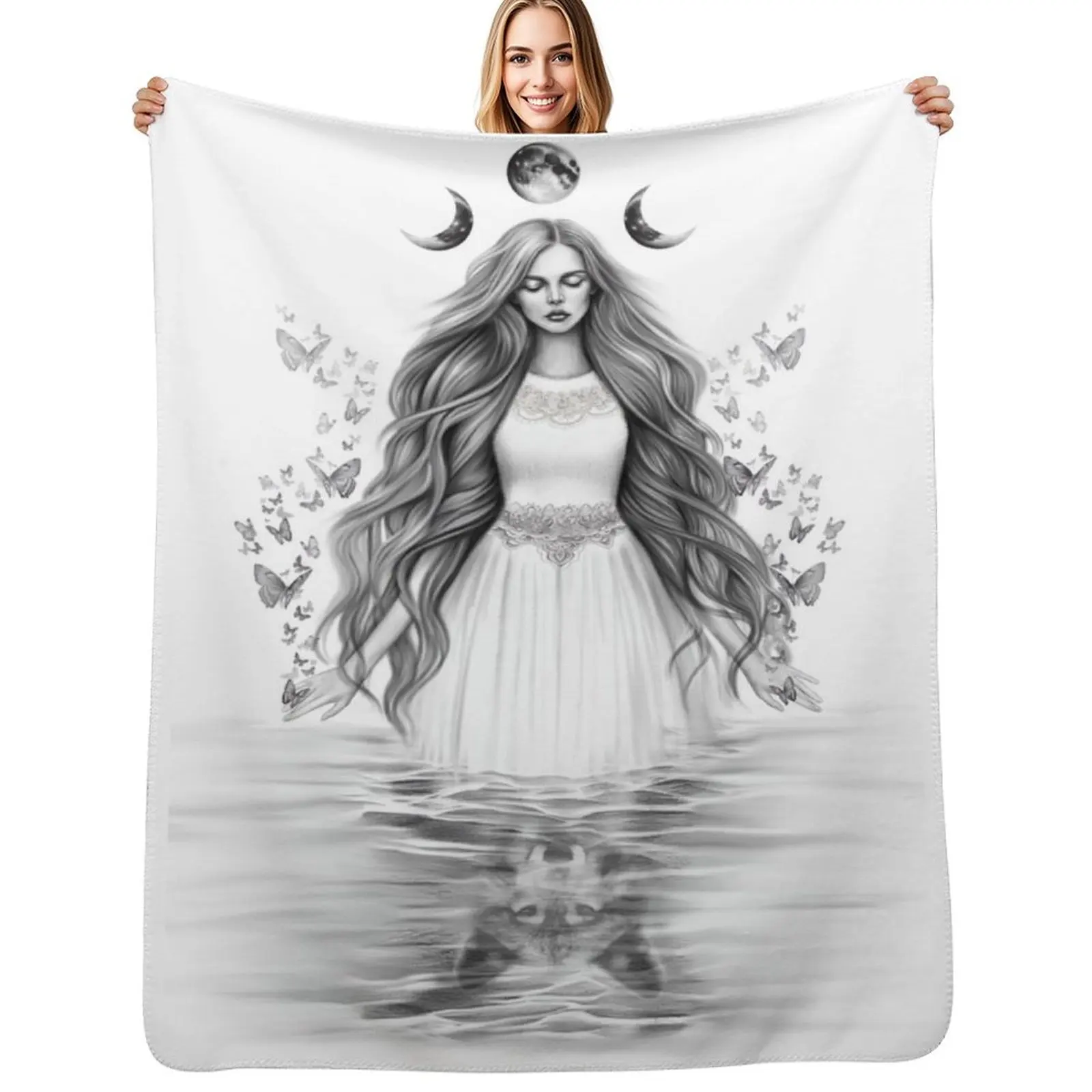 

Mirroring Throw Blanket Luxurious Soft Blanket Holiday Gift for Family