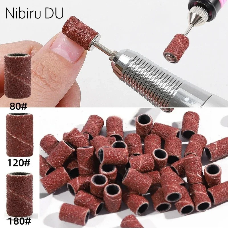 

250/100/75pcs Nail Art Sanding Bands for Bits Grinding Cap Electric Machine Replacement Bits Manicure Tool Nail Drill Accessorie