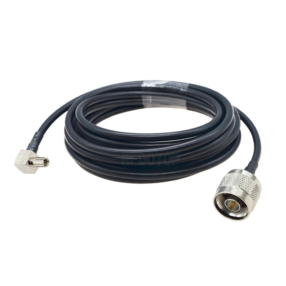 RG58 N Male Plug to TS9 Male Right Angle Connector RF Coax Jumper Cable WiFi Antenna Extension Cable