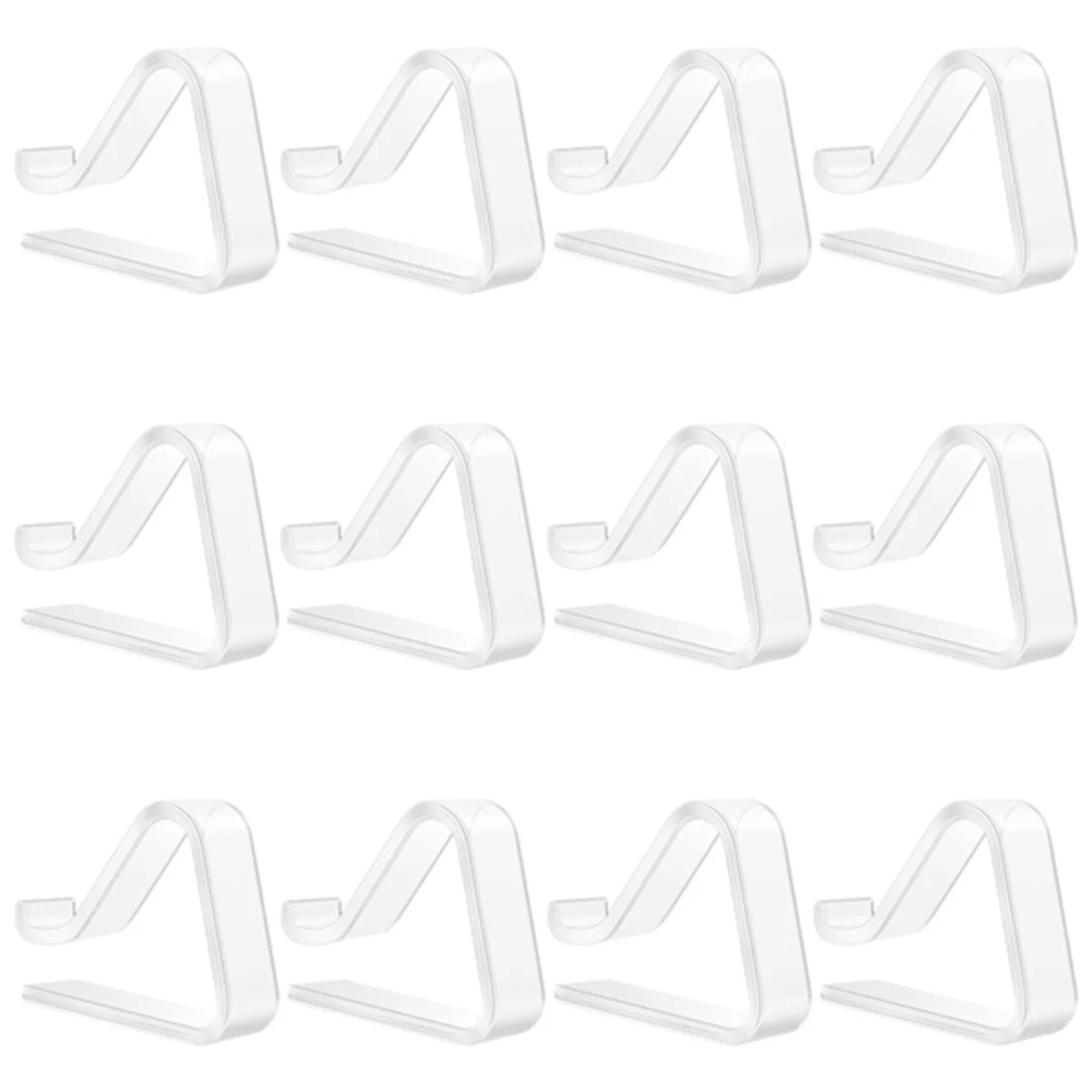 KSOL 12 Pieces Transparent Tablecloth Clips, Table Cloth Clips,Windproof Table Cover Holder Clamps.Table Cloth Holder B