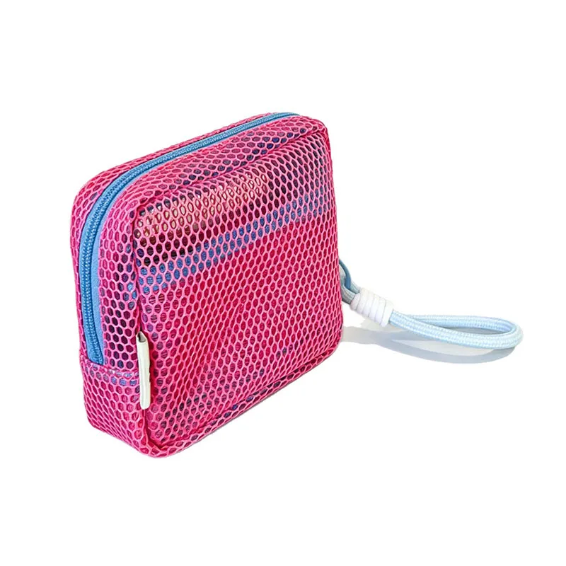 Mini-Geldbörse, tragbare Netz-Kosmetiktasche, Dopamin-Netztasche für Geld, Lippenstift, Lidschatten, Aufbewahrungstasche für Reisen und Einkaufen – Detail 8