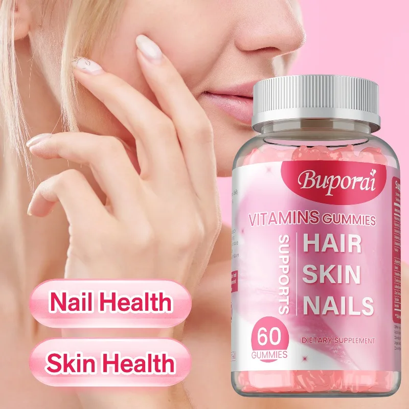 

Жевательные конфеты для волос, кожи и ногтей - для улучшения состояния волос, кожи, ногтей, суставов, костей и пищеварения - без ГМО