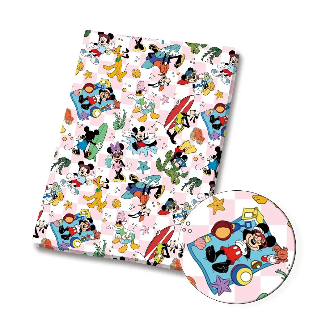 Disney Stoff 140x50cm Cartoon Baumwolle Stoff Patchwork Taschentuch Kind Home Textil Nähen Puppe Kleid Vorhang Polyester Baumwolle Stoff