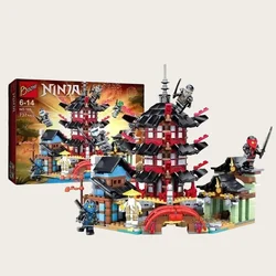 MINISO Disney DIY 737pcs Temple of Ninja Smaller 70751 Version Building Blocks Set Compatible With Lepined block Toy for Kids