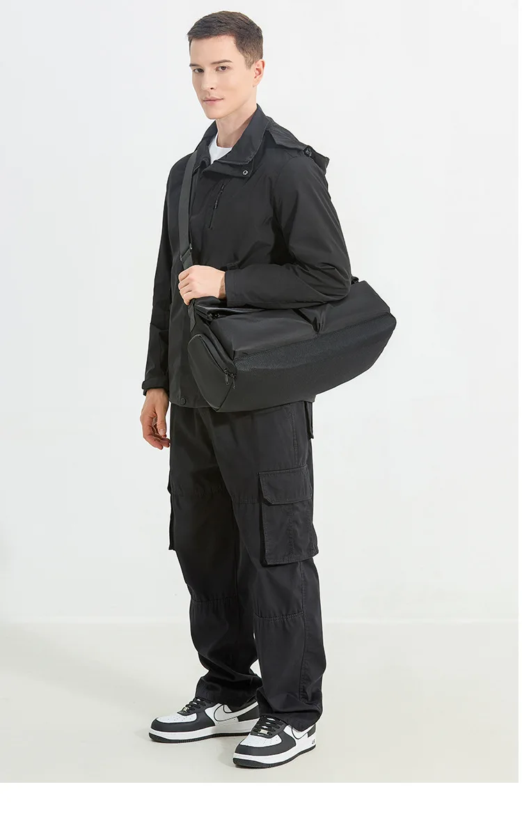 Men's Multi-Function Crossbody Duffle Bag - Sport & Business Travel Pack with Detachable Shoulder Strap