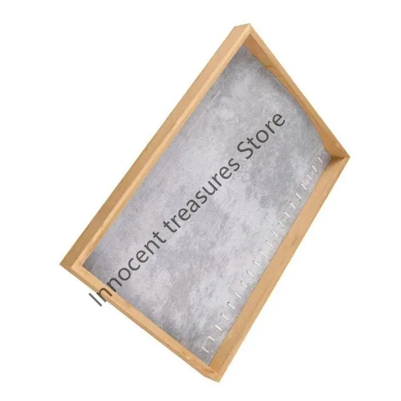 

3XUA Wooden Jewelry Tray for Necklace Pendant Showcase Jewelry Holder Decor
