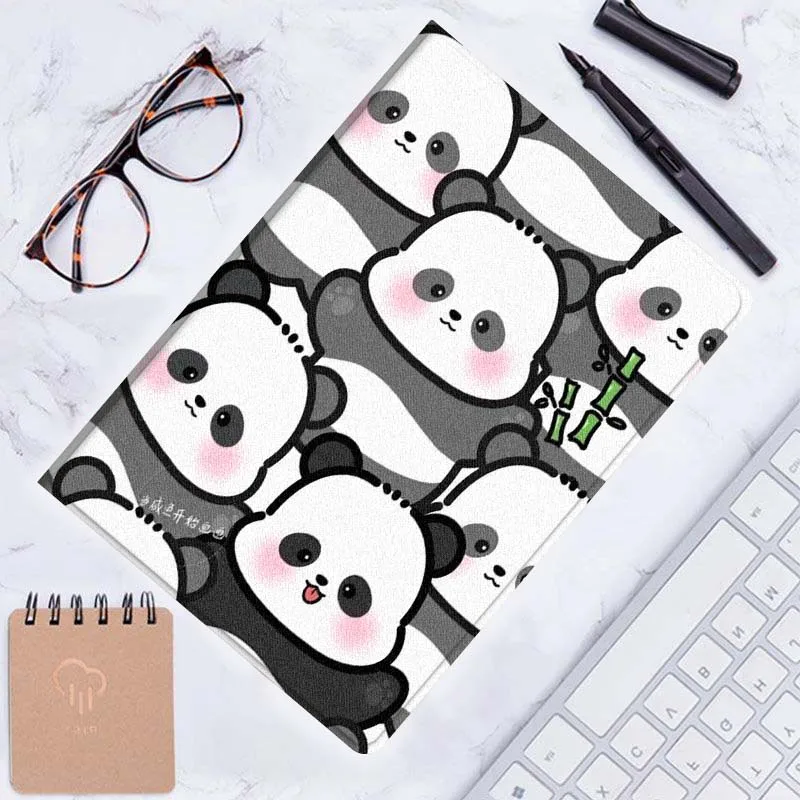 Cartoon Panda Bamboo Cover Case For Samsung Galaxy Tab S7 S8 S9 S10 S11 A7 A8 A9 A11 FE Lite Plus Soft Tablet Case 5