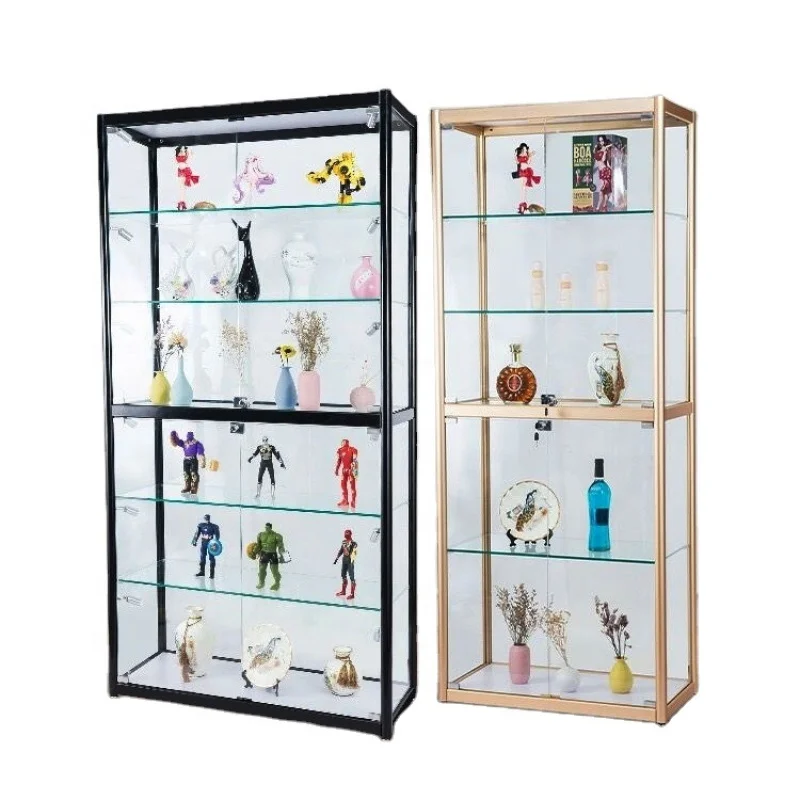 Custom. Cheap Glass Display for Store Lockable Store Display Cabinet with LED Light Model Car Display Showcase