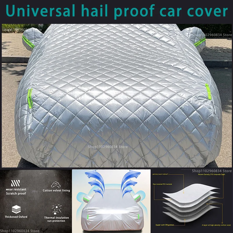 

For Universal Hail Car Cover 210T Full Car Covers Outdoor Sun uv protection Dust Rain Snow Protective Auto Protective cover