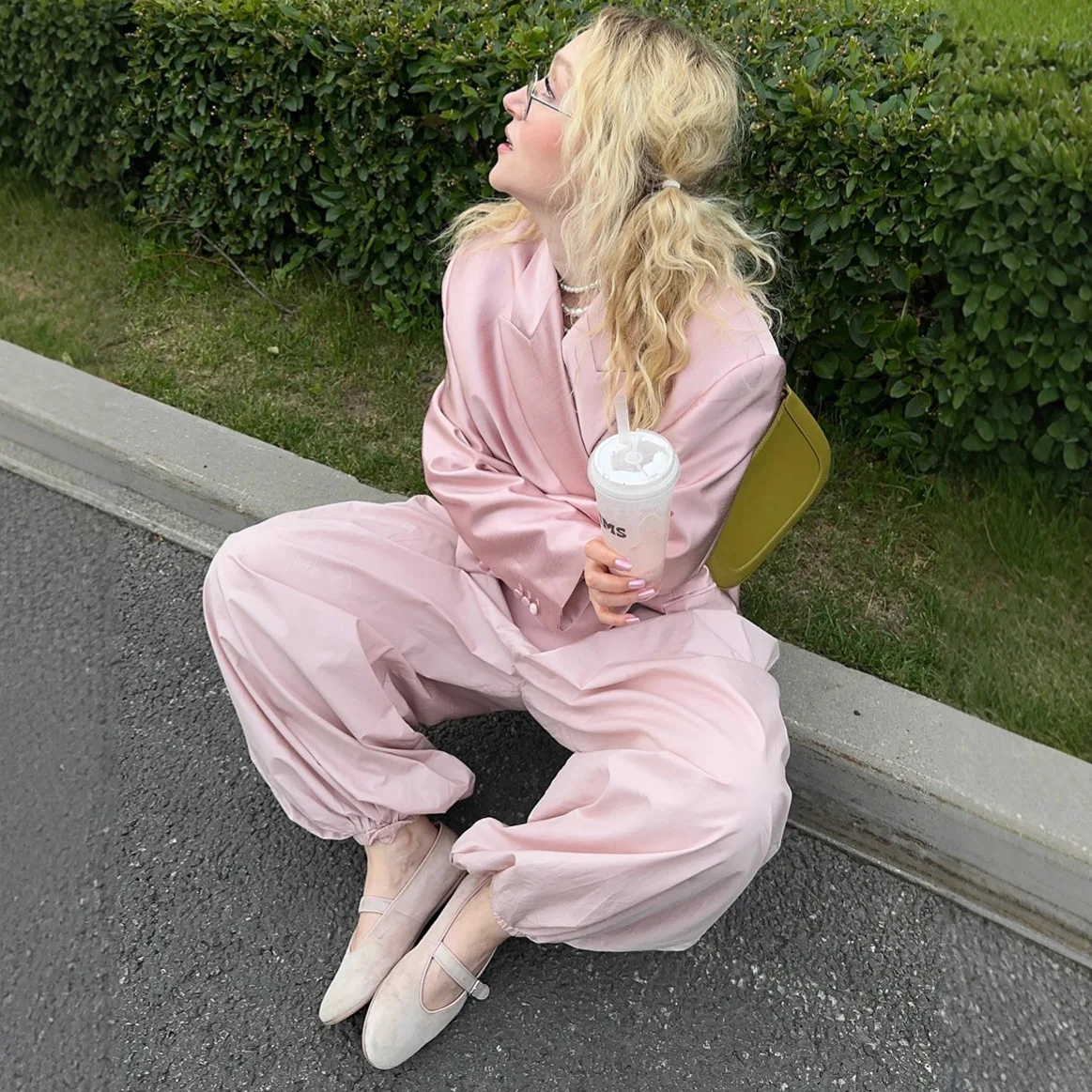 Bloomers Pant Women Long Pants High Waist Straight Trousers Y2k Streetwear Elegant Splice Work Casual Loose Solid Summer 2026