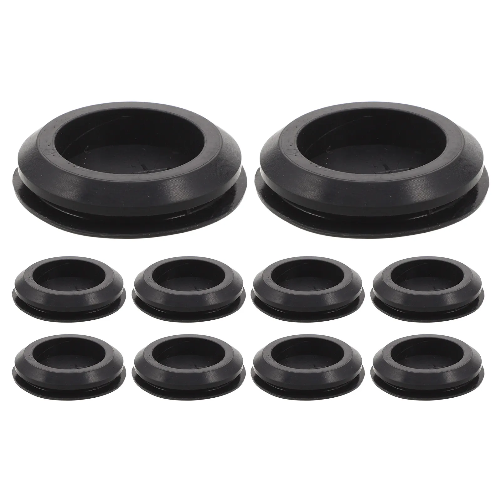 10Pcs Black Silicone Stopper Plug Food Grade Round Hole 3.5-4Cm Flush Seal Rubber Plug for Panel Knockout Covers Dustproof