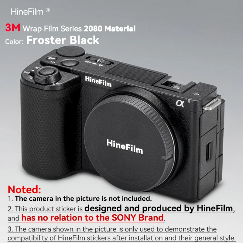 Naklejka Hinefilm na aparat Sony ZV-E10 II, skórka Alpha ZVE10 II, naklejka na aparat ZVE102, naklejka na Sony ZV-E10 Mark 2, naklejka ochronna. — zdjęcie produktu 2