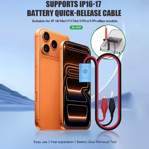 RL-910 Battery Glue Removal Tool for iPhone 17 pro Max Air 16 16E Battery Quick Release Cable Battery Glue Removal Fast and Easy