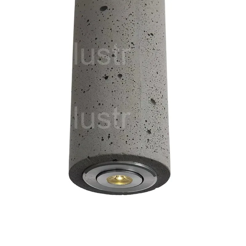 

Cement Pendant Light LED Gray Concrete Suspension Lamp Ceiling Chandelier Dinning Room Restaurant Hanging Lighting