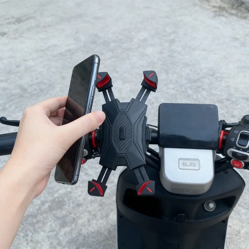 

4 Claw Bike Motorcycle Phone Mount Handlebar Anti Shake Hands Free Universal Holder for Bicycle E-Scooter Outdoor