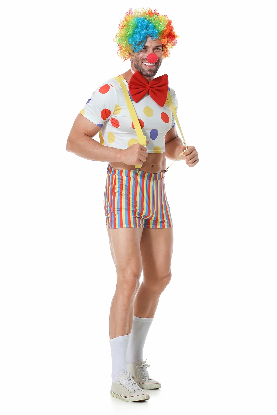 Halloween Carnival Party Funny Joker Cosplay Costume Stage Performance Circus Naughty Clown Harlequin Magician Fancy Dress