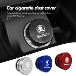 Car Cigarette Lighter Dustproof Plug Button Cover Accessories For Skoda Fabia Kamiq Superb MK3 VisionS Yeti Scala Enyaq-iV
